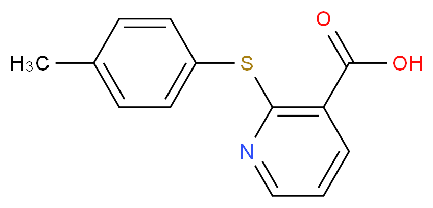 2-[(4-methylphenyl)sulfanyl]pyridine-3-carboxylic acid_分子结构_CAS_955-53-3