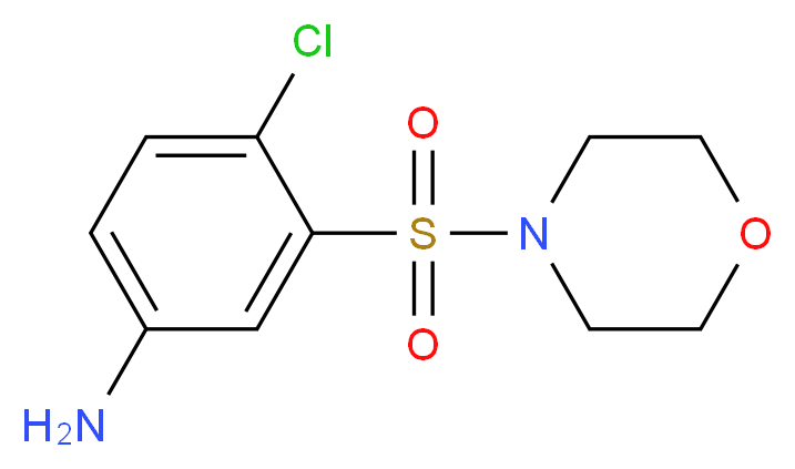 4-chloro-3-(morpholine-4-sulfonyl)aniline_分子结构_CAS_325724-68-3