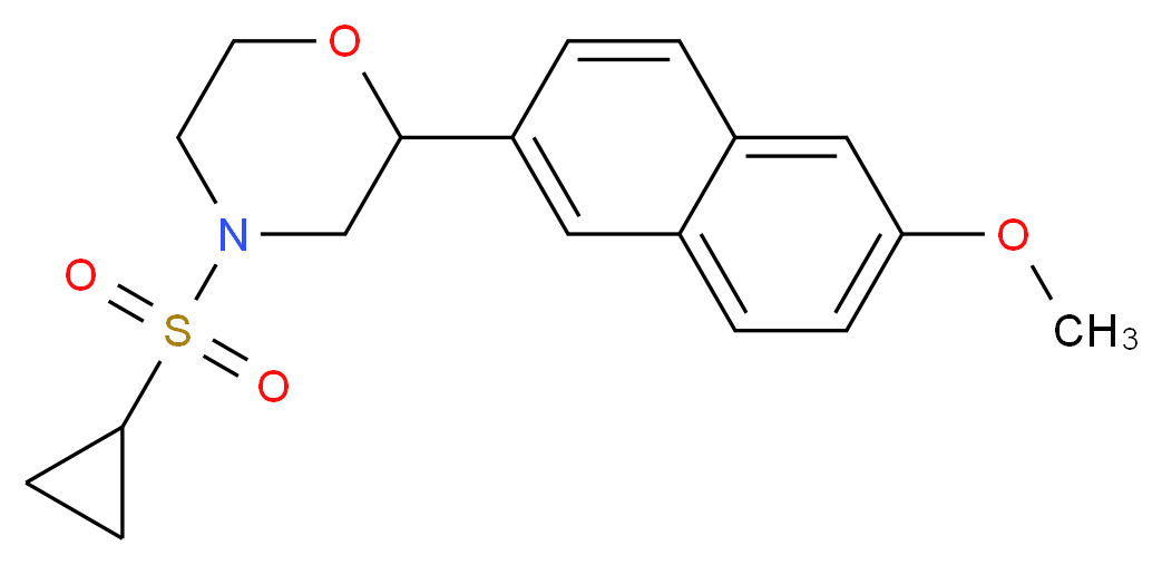 4-(cyclopropylsulfonyl)-2-(6-methoxy-2-naphthyl)morpholine_分子结构_CAS_)
