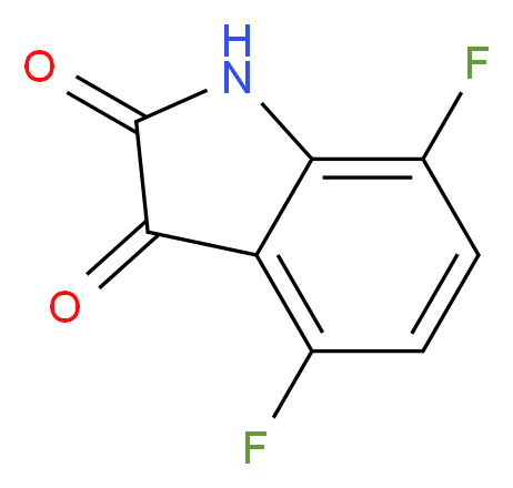 4,7-difluoro-2,3-dihydro-1H-indole-2,3-dione_分子结构_CAS_)