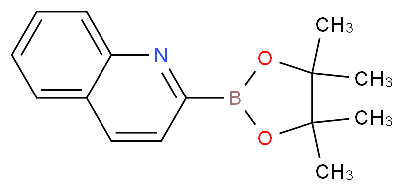 2-(tetramethyl-1,3,2-dioxaborolan-2-yl)quinoline_分子结构_CAS_1226995-21-6