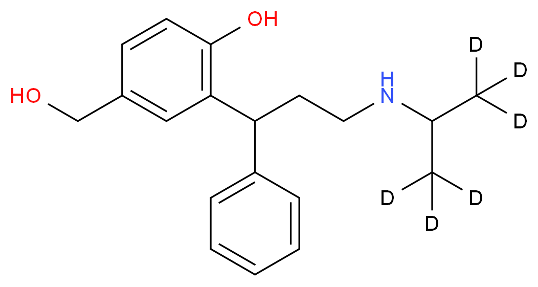 rac 5-Hydroxymethyl Desisopropyl Tolterodine-d6_分子结构_CAS_1189419-89-3)