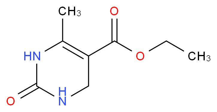 ethyl 6-methyl-2-oxo-1,2,3,4-tetrahydropyrimidine-5-carboxylate_分子结构_CAS_17994-55-7
