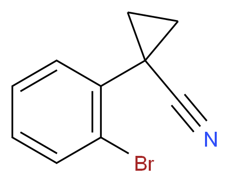 1-(2-bromophenyl)cyclopropanecarbonitrile_分子结构_CAS_124276-75-1)