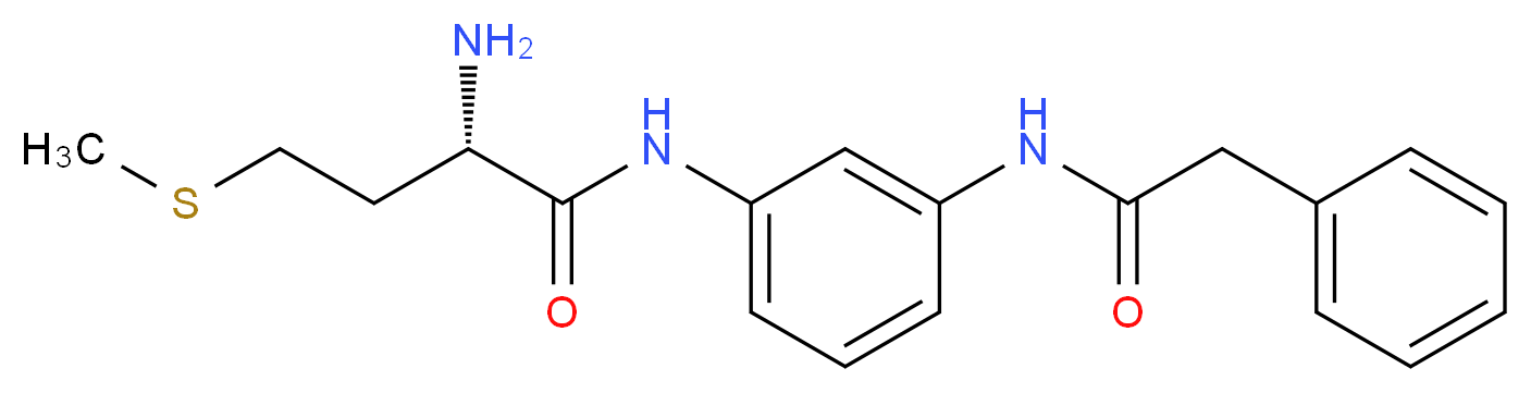 (2S)-2-amino-4-(methylthio)-N-{3-[(phenylacetyl)amino]phenyl}butanamide_分子结构_CAS_)