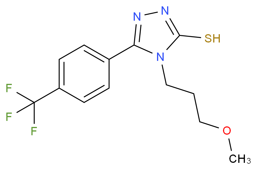 4-(3-methoxypropyl)-5-[4-(trifluoromethyl)phenyl]-4H-1,2,4-triazole-3-thiol_分子结构_CAS_261965-18-8)