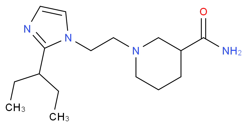 1-{2-[2-(1-ethylpropyl)-1H-imidazol-1-yl]ethyl}piperidine-3-carboxamide_分子结构_CAS_)