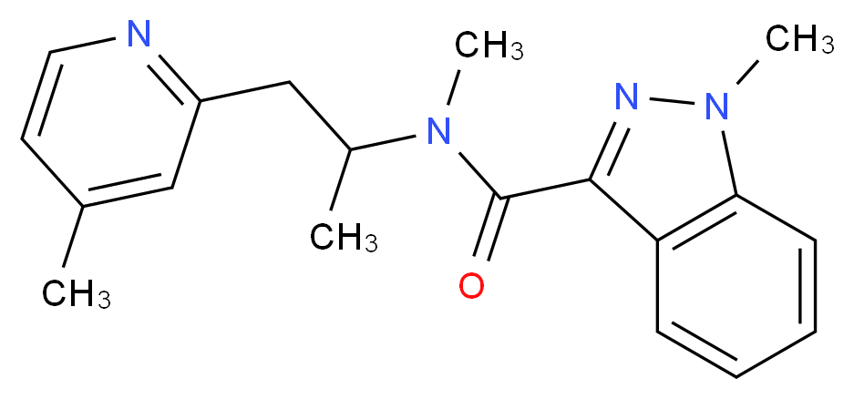 N,1-dimethyl-N-[1-methyl-2-(4-methylpyridin-2-yl)ethyl]-1H-indazole-3-carboxamide_分子结构_CAS_)