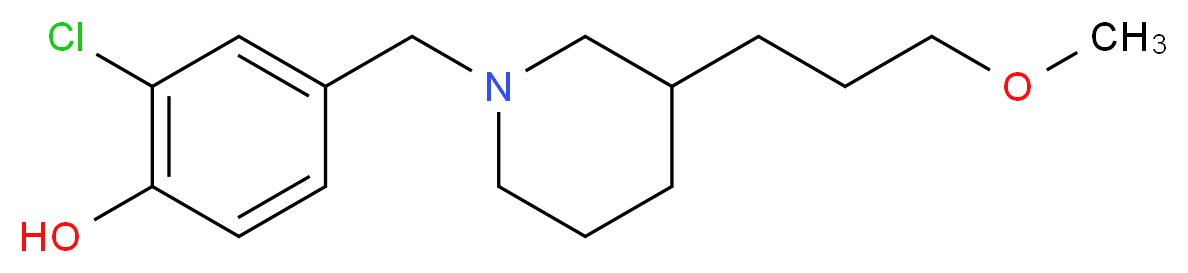 2-chloro-4-{[3-(3-methoxypropyl)-1-piperidinyl]methyl}phenol_分子结构_CAS_)