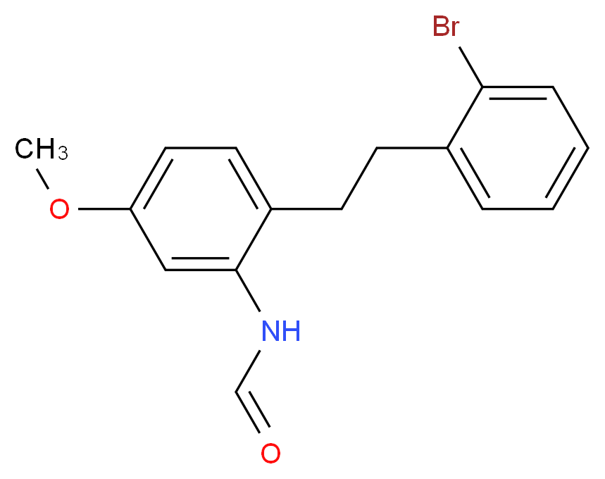 N-[2-[2-(2-Bromophenyl)ethyl]-5-methoxyphenyl]formamide_分子结构_CAS_223787-57-3)