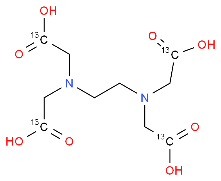 2-[(2-{bis[carboxy(<sup>1</sup><sup>3</sup>C)methyl]amino}ethyl)[carboxy(<sup>1</sup><sup>3</sup>C)methyl]amino](1-<sup>1</sup><sup>3</sup>C)acetic acid_分子结构_CAS_1215408-17-5