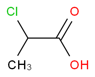 (±)-2-氯丙酸_分子结构_CAS_598-78-7)