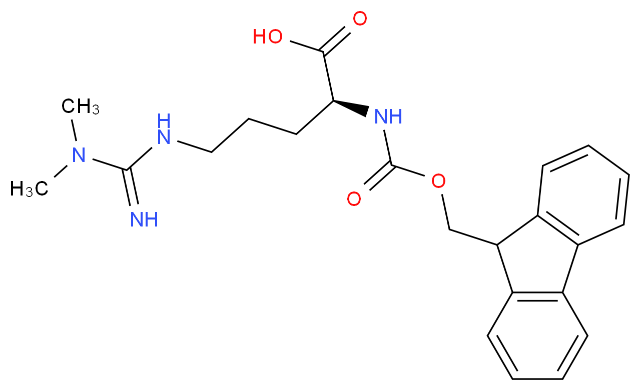 Fmoc-Nw,w-dimethyl-L-arginine (asymmetrical)_分子结构_CAS_268564-10-9)