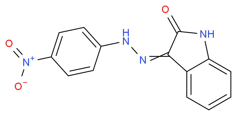 3-[2-(4-nitrophenyl)hydrazin-1-ylidene]-2,3-dihydro-1H-indol-2-one_分子结构_CAS_31107-06-9