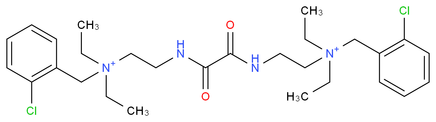 [(2-chlorophenyl)methyl](2-{[(2-{[(2-chlorophenyl)methyl]diethylazaniumyl}ethyl)carbamoyl]formamido}ethyl)diethylazanium_分子结构_CAS_7648-98-8