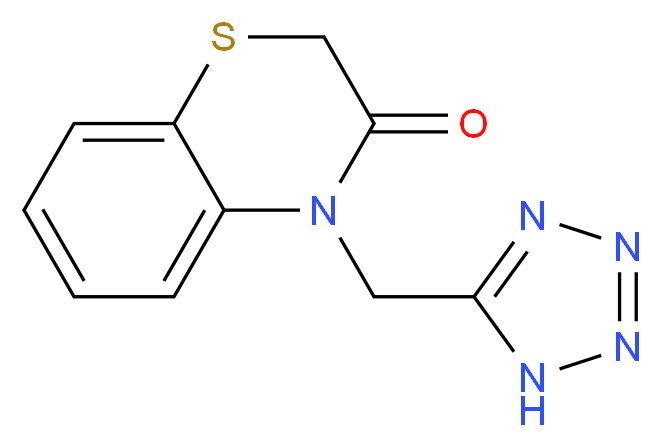 4-(1H-1,2,3,4-tetrazol-5-ylmethyl)-3,4-dihydro-2H-1,4-benzothiazin-3-one_分子结构_CAS_874765-99-8