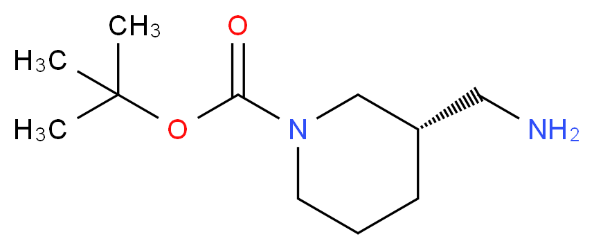 (S)-1-Boc-3-(Aminomethyl)piperidine_分子结构_CAS_140645-24-5)