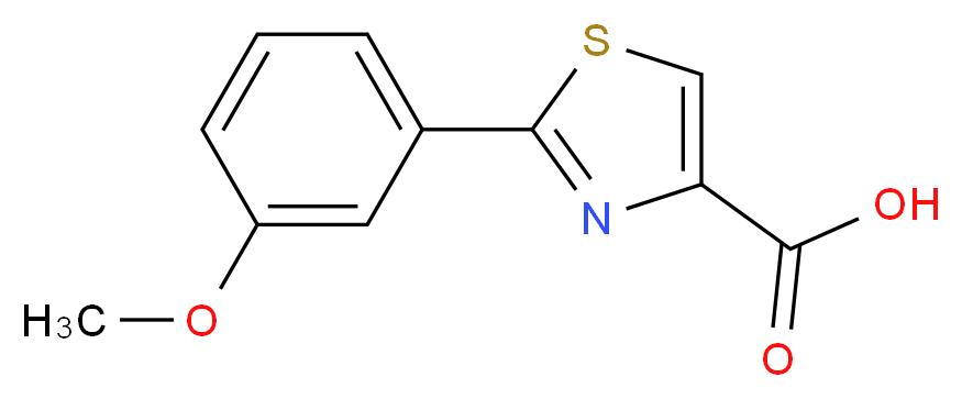 2-(3-Methoxyphenyl)-1,3-thiazole-4-carboxylic acid_分子结构_CAS_115299-07-5)