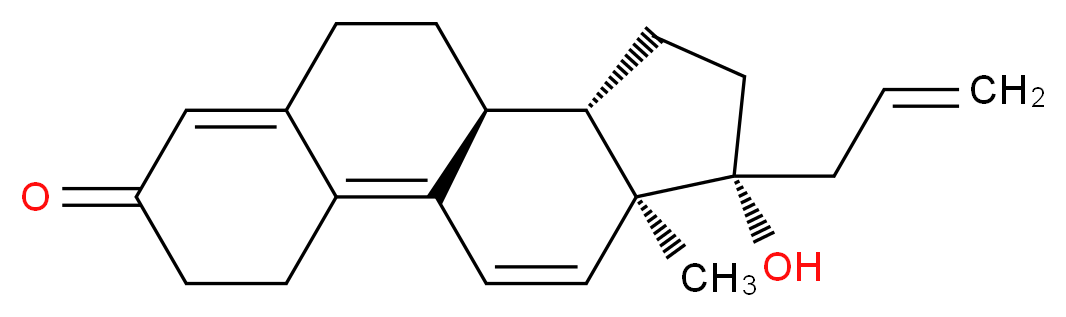 (10S,11S,14R,15S)-14-hydroxy-15-methyl-14-(prop-2-en-1-yl)tetracyclo[8.7.0.0<sup>2</sup>,<sup>7</sup>.0<sup>1</sup><sup>1</sup>,<sup>1</sup><sup>5</sup>]heptadeca-1,6,16-trien-5-one_分子结构_CAS_850-52-2