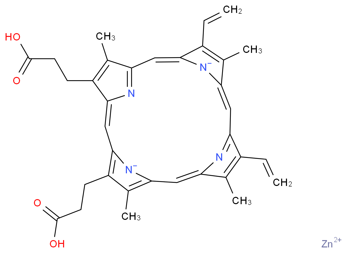 原卟啉锌_分子结构_CAS_15442-64-5)