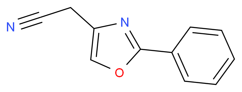 2-(2-phenyl-1,3-oxazol-4-yl)acetonitrile_分子结构_CAS_30494-98-5