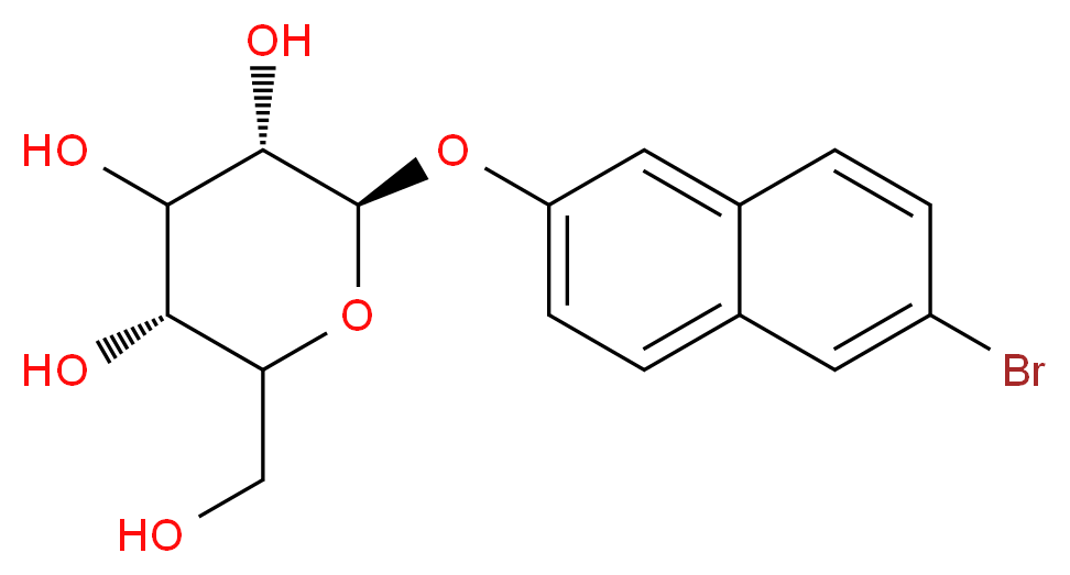 (2R,3S,5R)-2-[(6-bromonaphthalen-2-yl)oxy]-6-(hydroxymethyl)oxane-3,4,5-triol_分子结构_CAS_25997-59-5