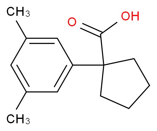 1-(3,5-Dimethyl-phenyl)-cyclopentane-carboxylic acid_分子结构_CAS_)
