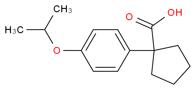 1-(4-isopropoxyphenyl)cyclopentanecarboxylic acid_分子结构_CAS_74316-96-4)
