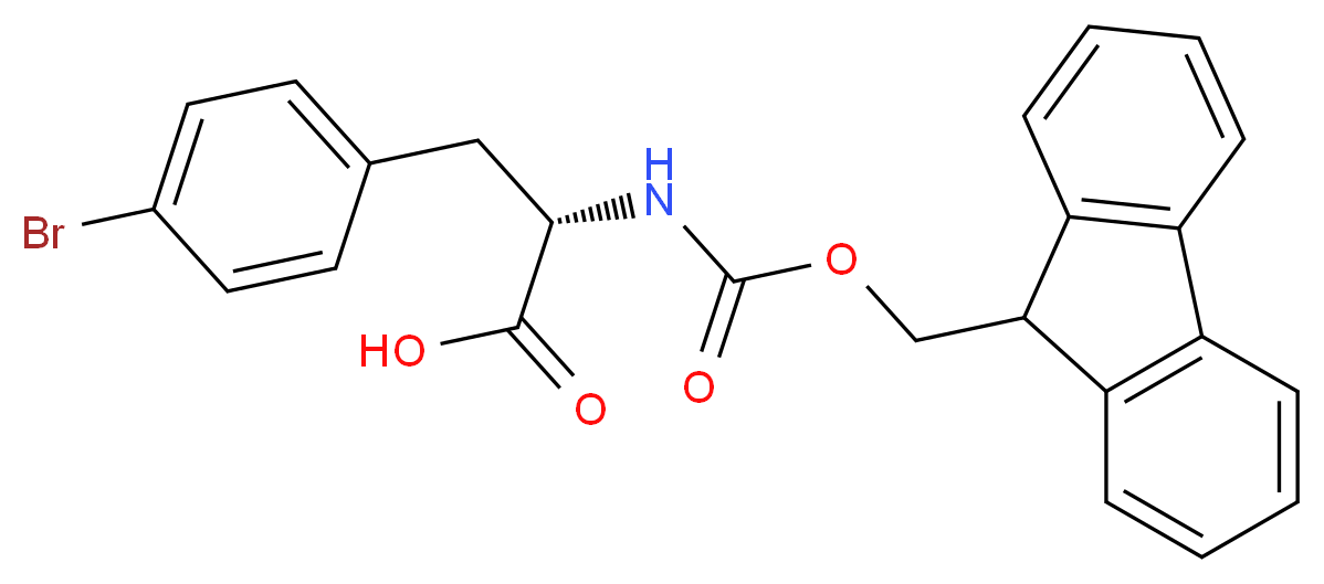 4-Bromo-D-phenylalanine, N-FMOC protected_分子结构_CAS_198545-76-5)