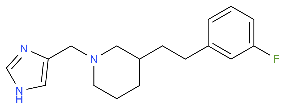 3-[2-(3-fluorophenyl)ethyl]-1-(1H-imidazol-4-ylmethyl)piperidine_分子结构_CAS_)