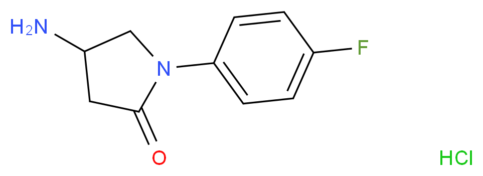 4-Amino-1-(4-fluoro-phenyl)-pyrrolidin-2-one hydrochloride_分子结构_CAS_)