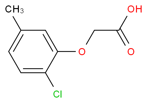 (2-Chloro-5-methyl-phenoxy)-acetic acid_分子结构_CAS_)