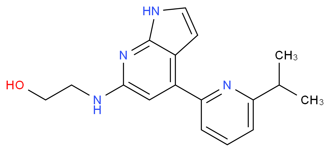 2-{[4-(6-isopropylpyridin-2-yl)-1H-pyrrolo[2,3-b]pyridin-6-yl]amino}ethanol_分子结构_CAS_)