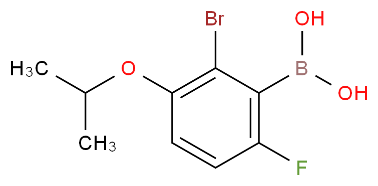 [2-bromo-6-fluoro-3-(propan-2-yloxy)phenyl]boronic acid_分子结构_CAS_1072951-75-7