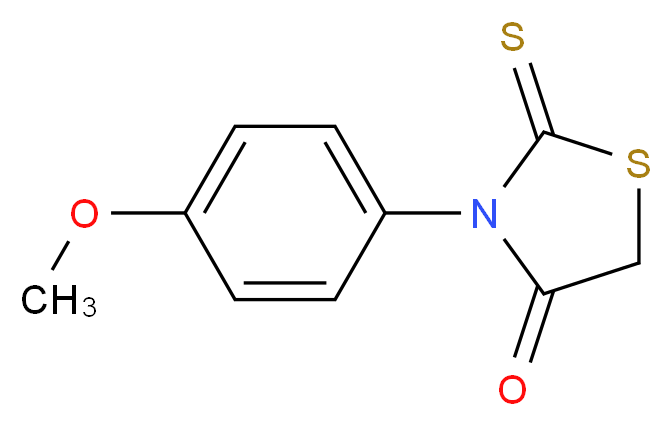 3-(4-methoxyphenyl)-2-sulfanylidene-1,3-thiazolidin-4-one_分子结构_CAS_5350-09-4