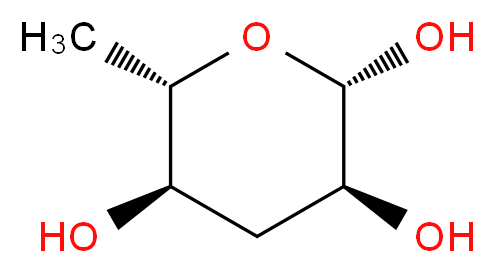(2S,3S,5R,6S)-6-methyloxane-2,3,5-triol_分子结构_CAS_56816-60-5