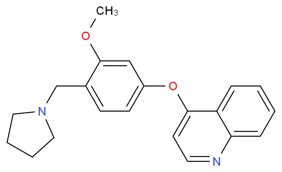 4-[3-methoxy-4-(pyrrolidin-1-ylmethyl)phenoxy]quinoline_分子结构_CAS_)