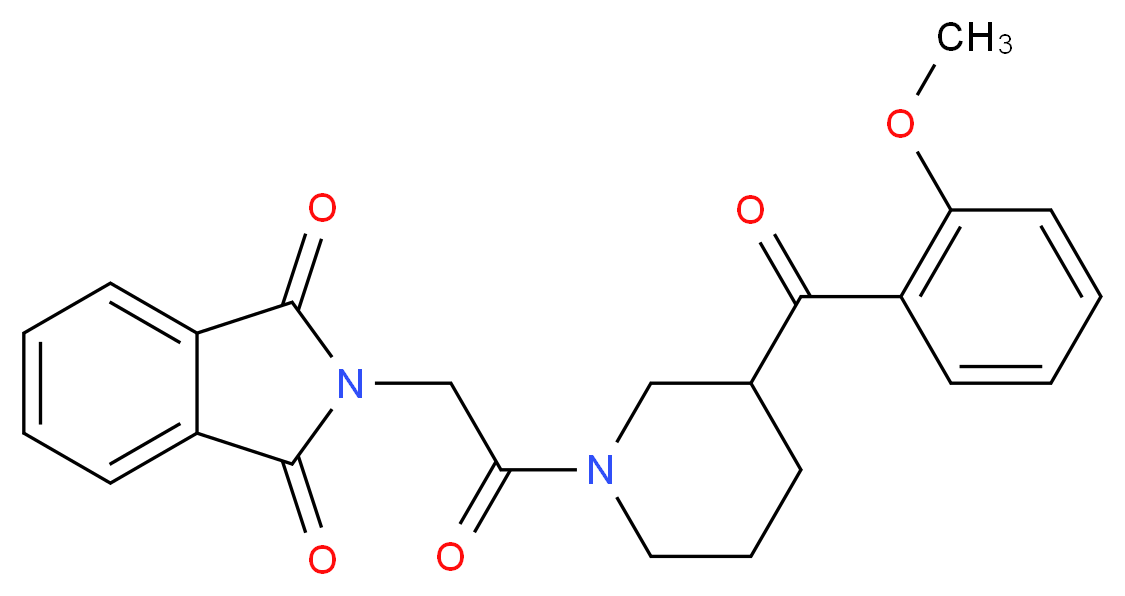 2-{2-[3-(2-methoxybenzoyl)-1-piperidinyl]-2-oxoethyl}-1H-isoindole-1,3(2H)-dione_分子结构_CAS_)