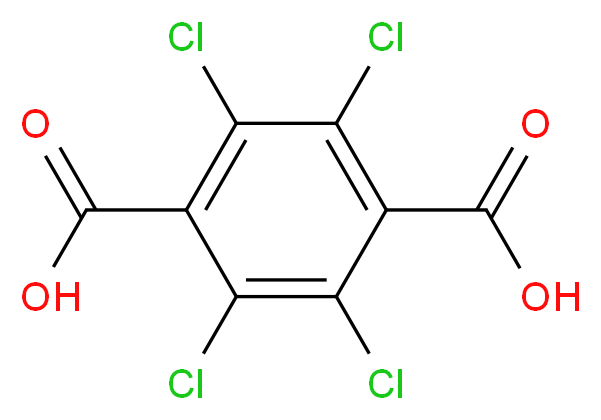 tetrachlorobenzene-1,4-dicarboxylic acid_分子结构_CAS_2136-79-0