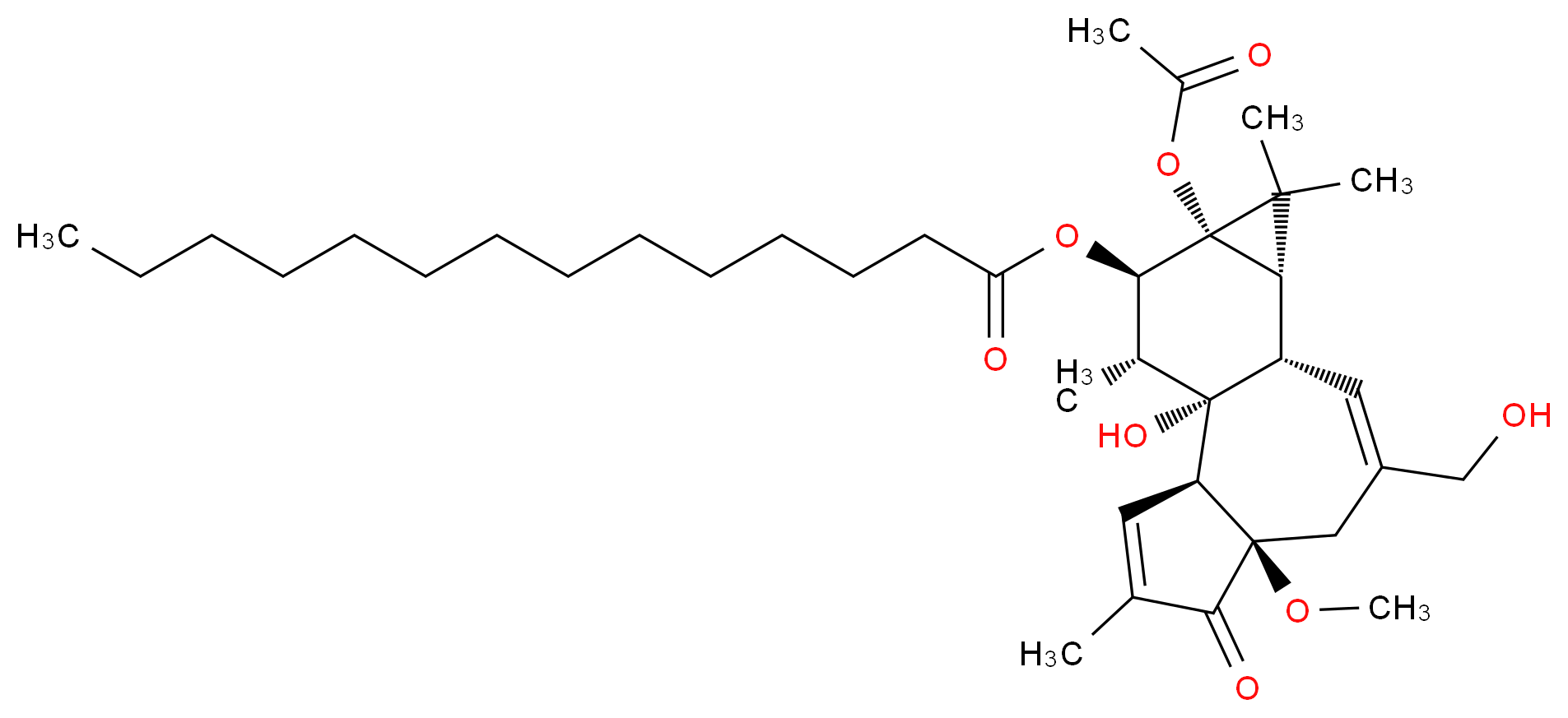 Phorbol 12-myristate 13-acetate 4-O-methyl ether_分子结构_CAS_57716-89-9)
