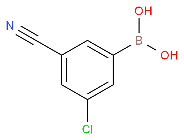(3-Chloro-5-cyanophenyl)boronic acid_分子结构_CAS_915763-60-9)