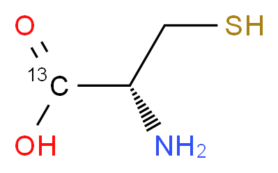 (2S)-2-amino-3-sulfanyl(1-<sup>1</sup><sup>3</sup>C)propanoic acid_分子结构_CAS_224054-24-4