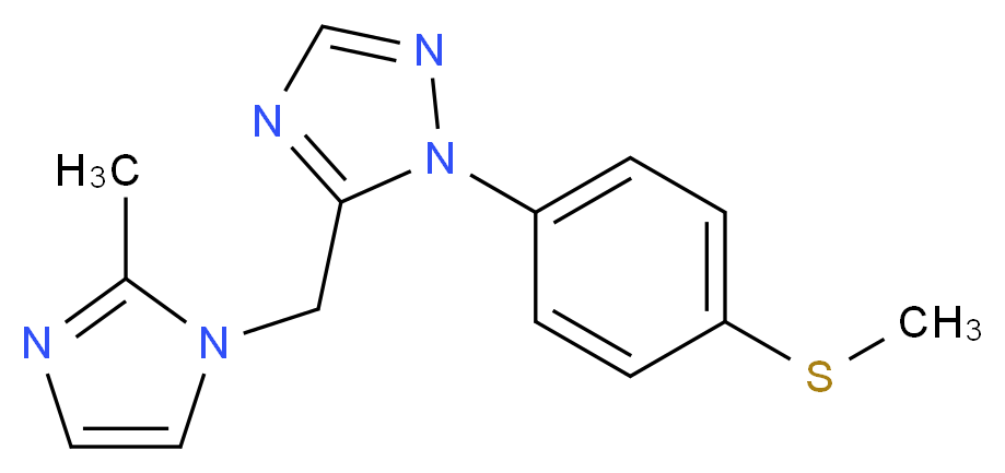 5-[(2-methyl-1H-imidazol-1-yl)methyl]-1-[4-(methylthio)phenyl]-1H-1,2,4-triazole_分子结构_CAS_)