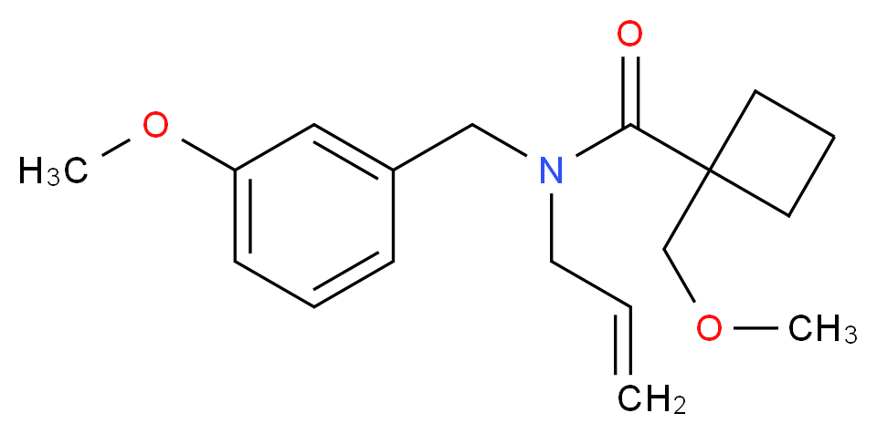 N-allyl-N-(3-methoxybenzyl)-1-(methoxymethyl)cyclobutanecarboxamide_分子结构_CAS_)