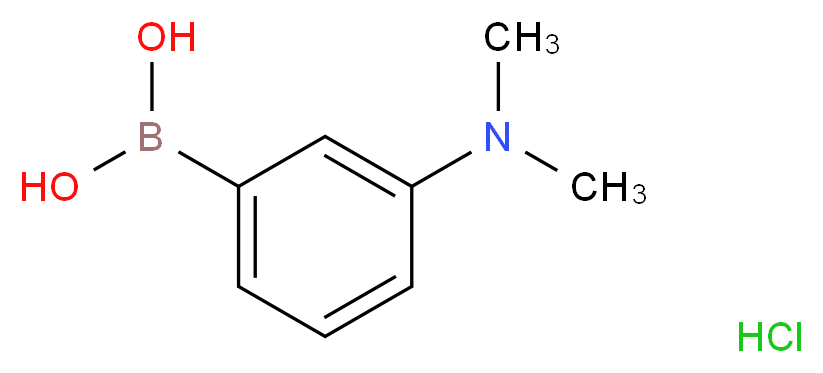 3-(N,N-Dimethylamino)phenylboronic acid hydrochloride_分子结构_CAS_1256355-23-3)