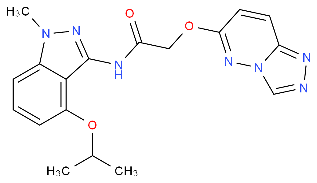 N-(4-isopropoxy-1-methyl-1H-indazol-3-yl)-2-([1,2,4]triazolo[4,3-b]pyridazin-6-yloxy)acetamide_分子结构_CAS_)