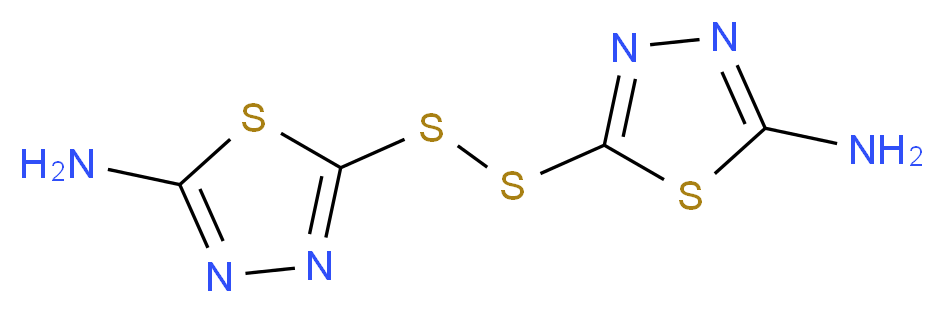 5-[(5-amino-1,3,4-thiadiazol-2-yl)disulfanyl]-1,3,4-thiadiazol-2-amine_分子结构_CAS_36999-88-9