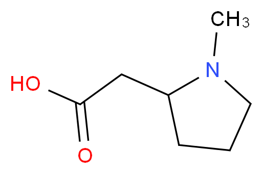 2-(1-methylpyrrolidin-2-yl)acetic acid_分子结构_CAS_5626-43-7