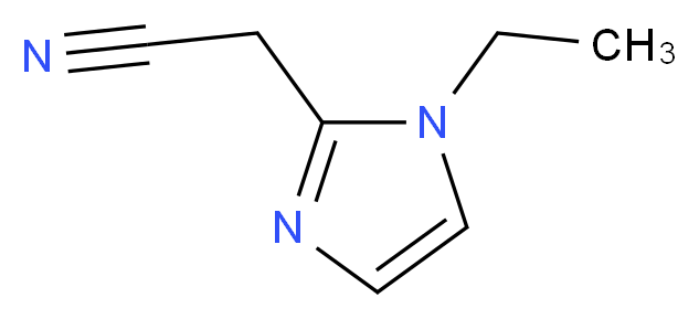 2-(1-ethyl-1H-imidazol-2-yl)acetonitrile_分子结构_CAS_)