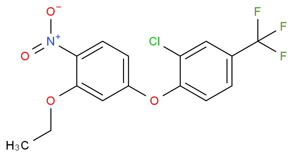 4-[2-chloro-4-(trifluoromethyl)phenoxy]-2-ethoxy-1-nitrobenzene_分子结构_CAS_42874-03-3